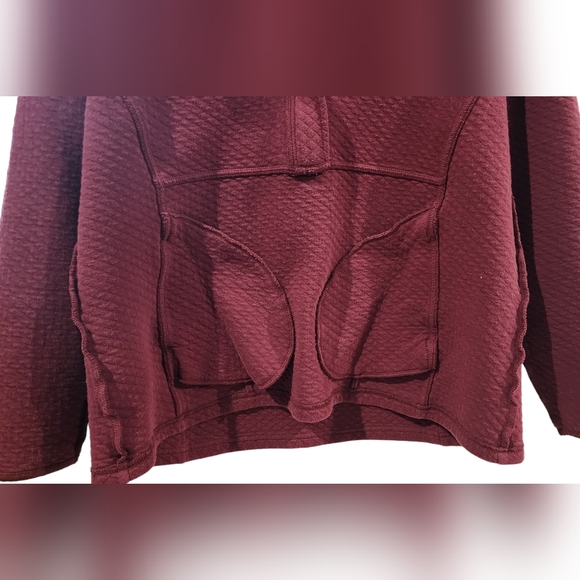Blue Mountain 1/4 zip pullover sweater | Woman's Large | Maroon | - Picture 7 of 7